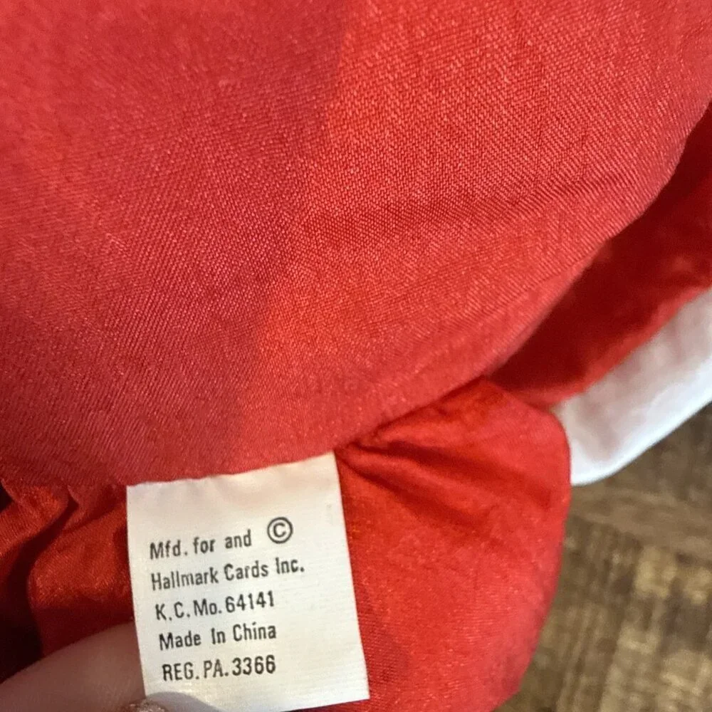 Vintage Hallmark Nylon SANTA CLAUS Plush Doll 12” Parachute Style Stuffed Toy